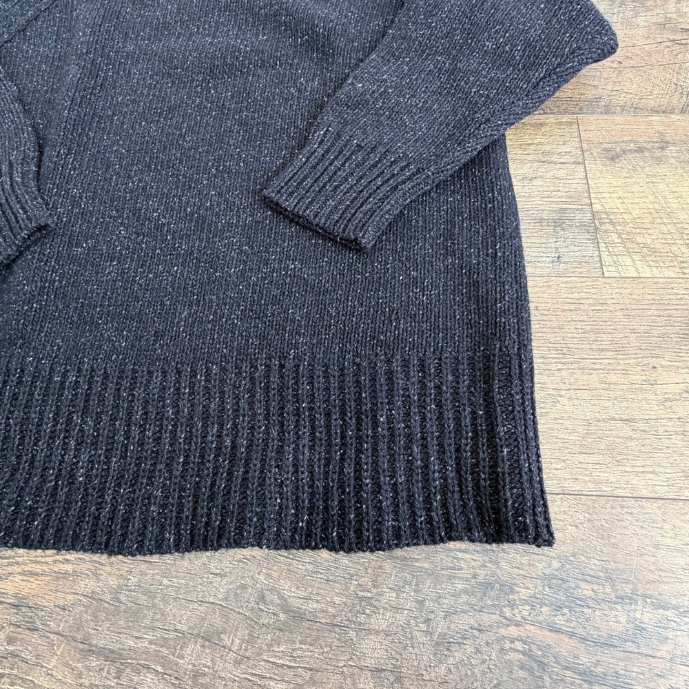 Gap Womens Charcoal Grey Lambswool Silk Turtleneck Marled‎ Sweater Large W19 - Picture 6 of 10